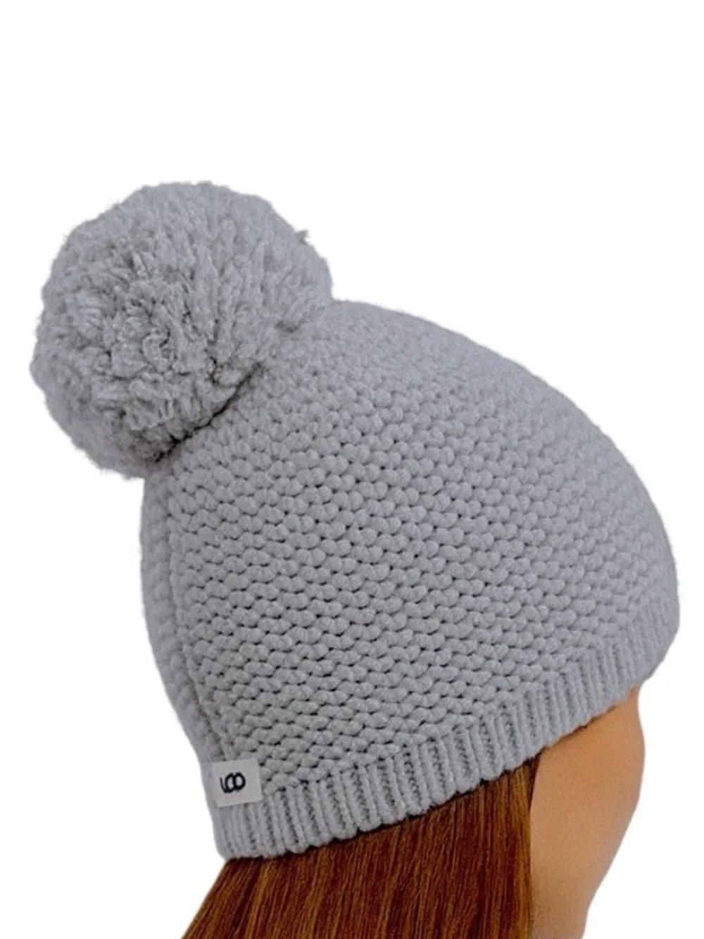 UGG Beanie Light Gray One Size Knit Pom Pom Hat NWT